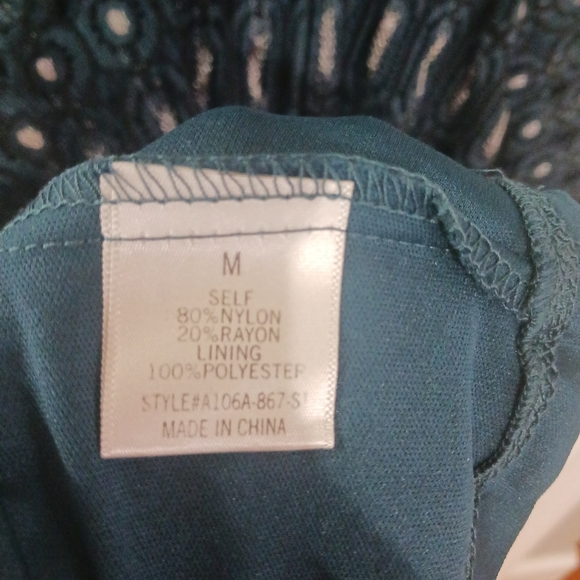Francesca’s Teal Blue Lace Dress - Size medium - Picture 6 of 10